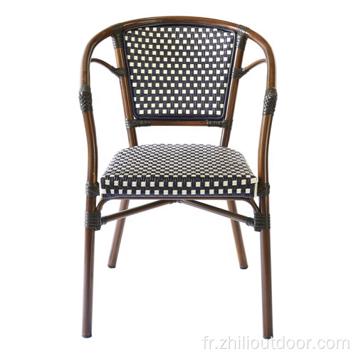 Chaises en osier Rattan French Bistro Table Chaises